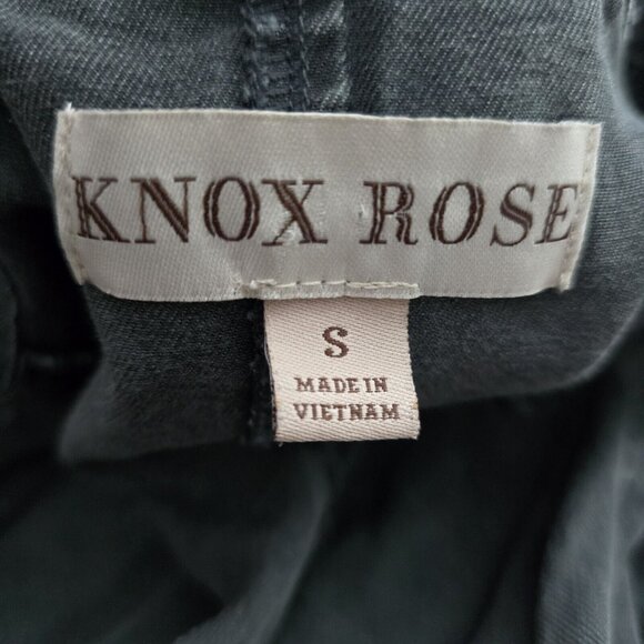Knox Rose Jacket Womens Small Gray Open Front Button Tab Sleeve Casual - Picture 7 of 7